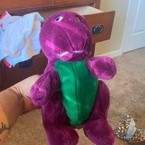 Purple and Green Dinosaur Plush Toy